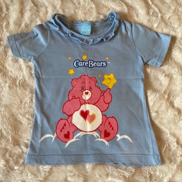 Care Bears Blue T-shirt Girls Size 5 Vintage - Picture 1 of 9